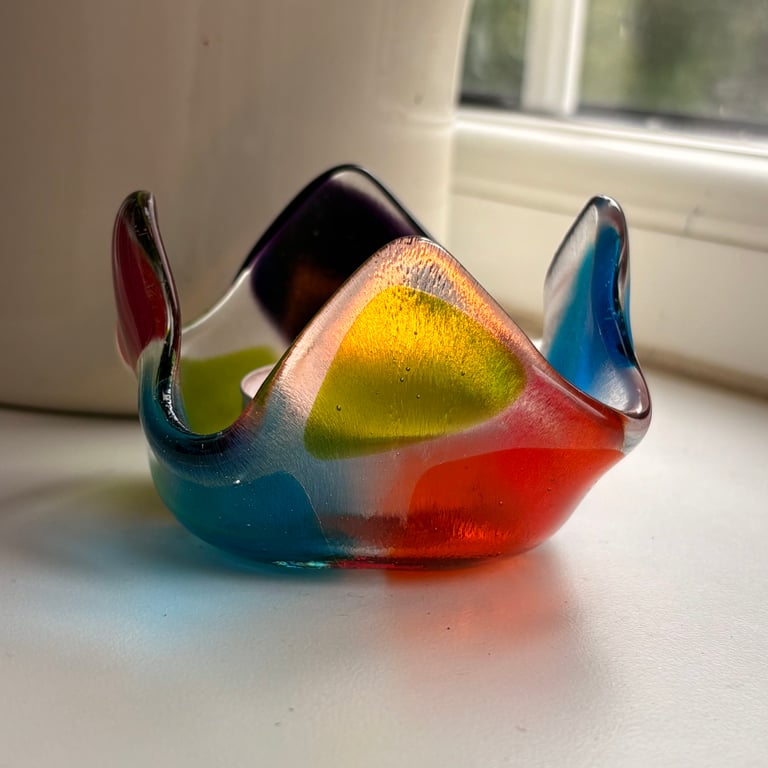 Unique Handmade Fused Glass Tealight