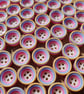 11mm Multi Coloured Buttons 18 Ligne, 7 16" x 10