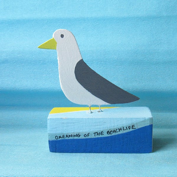 Seagull ornament – Dreaming of the beach life