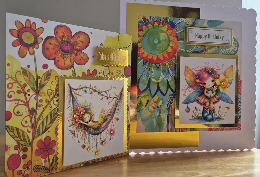 Handmade Fairy Inspired Greeting Card Bundle