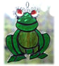 Frog Suncatcher Stained Glass Handmade Gardener Gift Ribbit - Image 3
