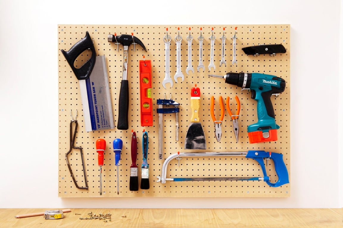 Pegboard - wall storage organiser