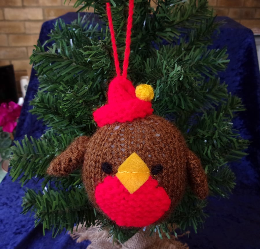 Hanging Robin Christmas Decoration