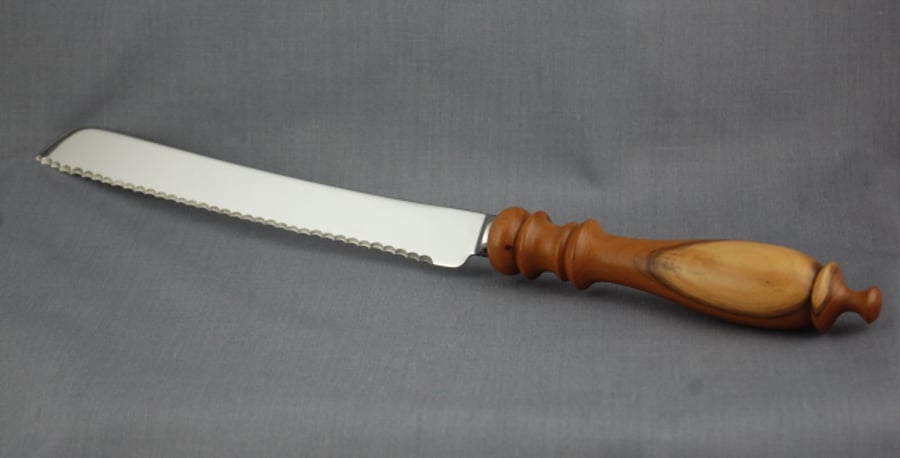 Yew Handled Bread Knife