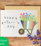 Plantable Father's Day Card with Wheelbarrow  - Wildflower Seed Paper