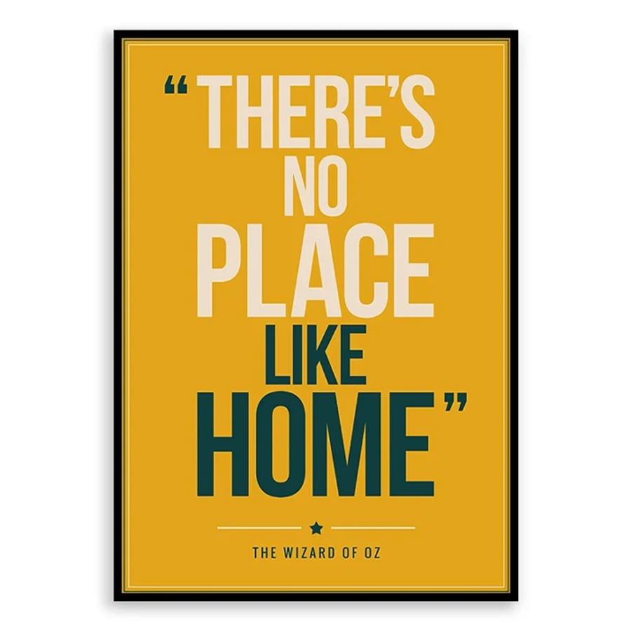 Image of Wizard of Oz Quote Poster Print - Retro Typography Wall Art