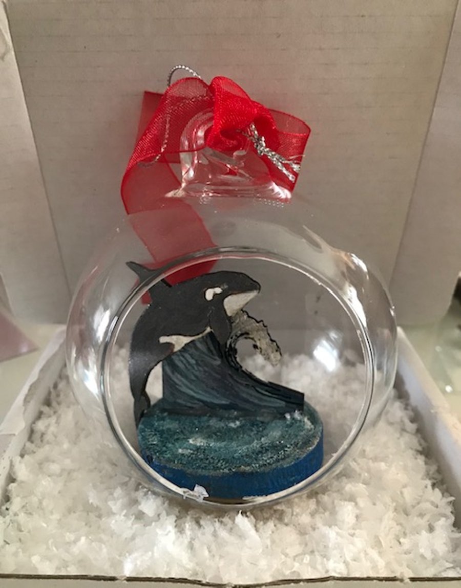 Whale Glass Bauble