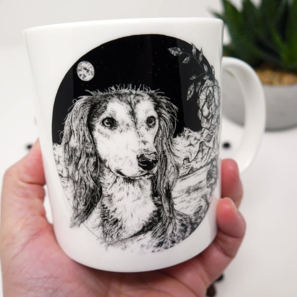 Saluki, Saluki Mug, Saluki Gift, Salukis, Ceramic Mug, Sighthound Mug, Dog Art, 