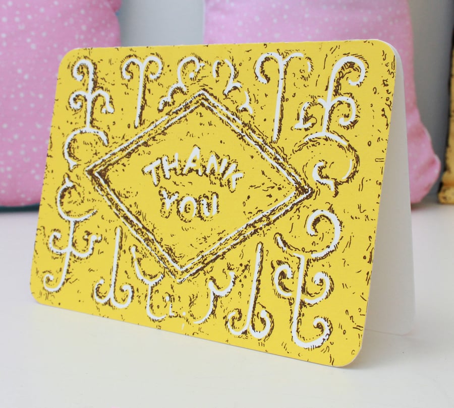 Thank You Custard Cream Biscuit card