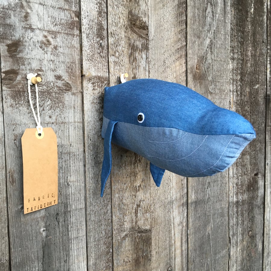 Wall mounted Whale head with barnacles