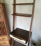 Lean to desk handmade wooden ladder desk with drawer - Image 1