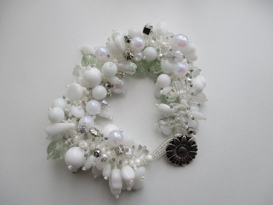 Winter White Embellished Bracelet