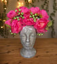 Hot Pink Flower Crown - Handmade Festival Headpiece - Fairycore Floral Crown