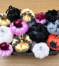 Halloween fabric pumpkin medium handmade autumn decor soft velour or felt 