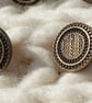 15mm 24L buttons Antique Brass. - Image 2