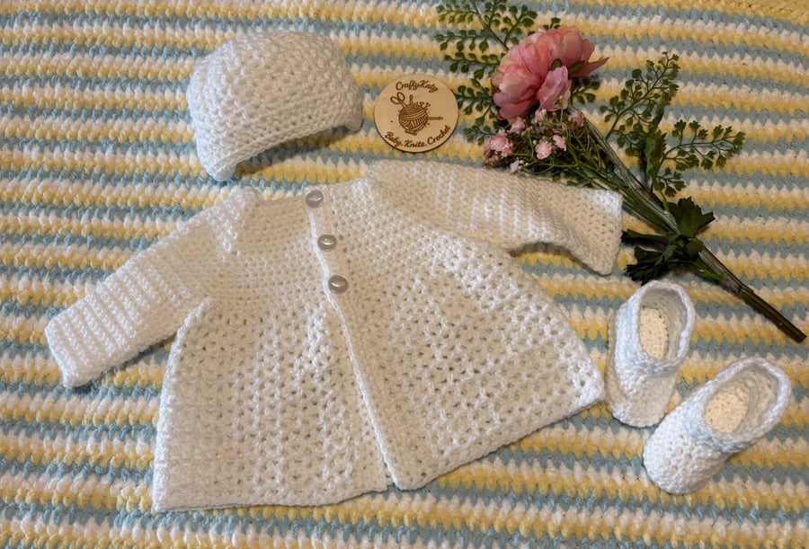 Baby Cardigan Set 0-4 Months