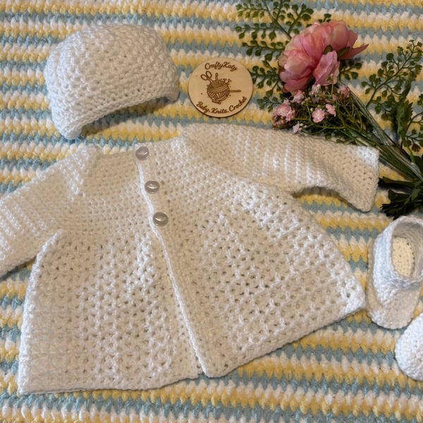 Baby Cardigan Set 0-4 Months