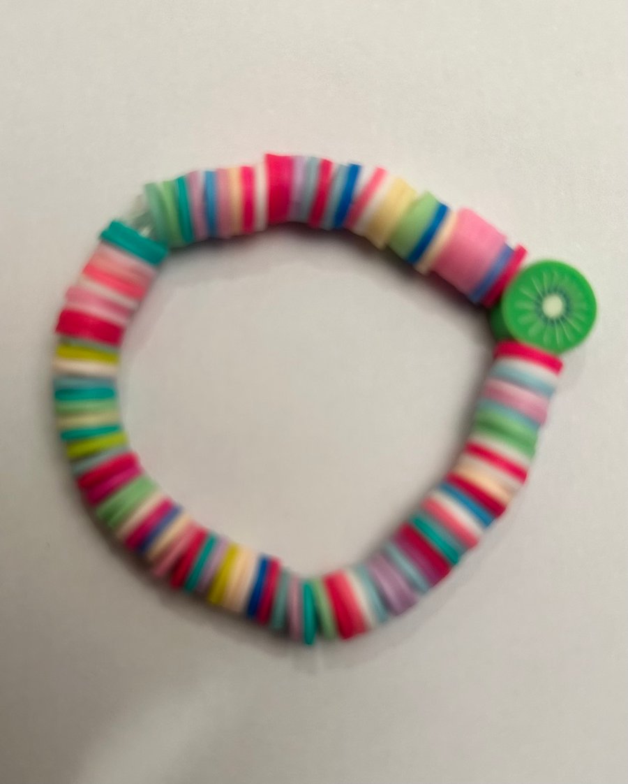 Kiwi charm bracelet