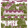 Carfield View A3 poster-print (green-dark pink)