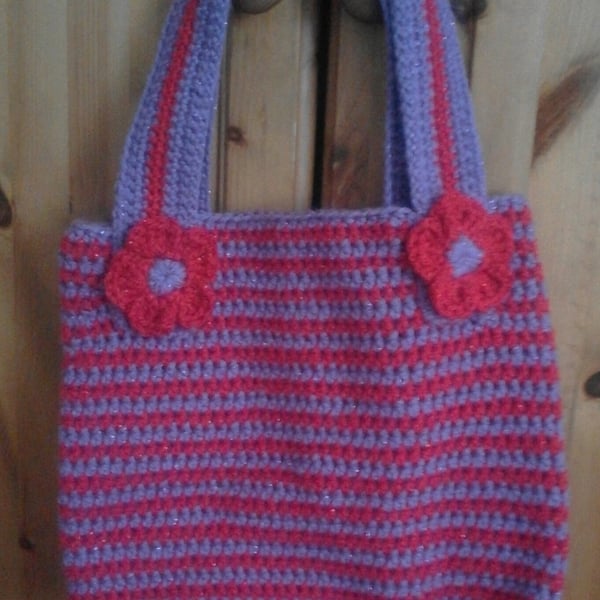 Gorgeous sparkly crocheted bag