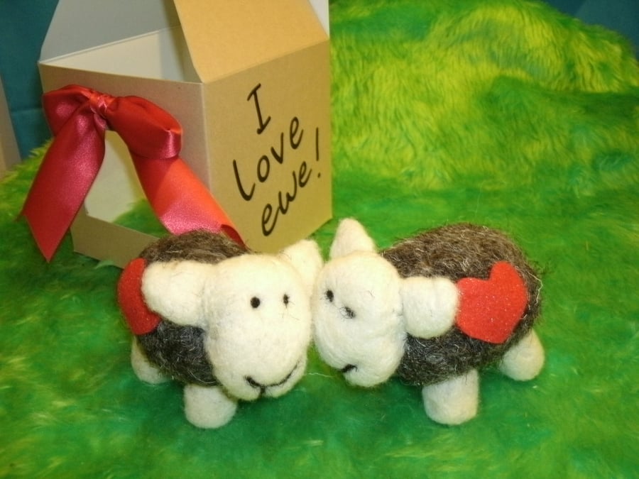 I Love "Ewe" Pair of Valentine Woolly Wallies