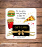 Takeaway Gift Card Holder, personalised 