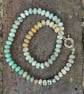 Amazonite & Jasper Hand Knotted Beaded Gemstone Necklace - Image 9