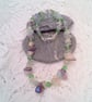 Fluorite Gemstone Chip Bead and Green Crystal Necklace, Gift for Her, Gemstones - Image 4