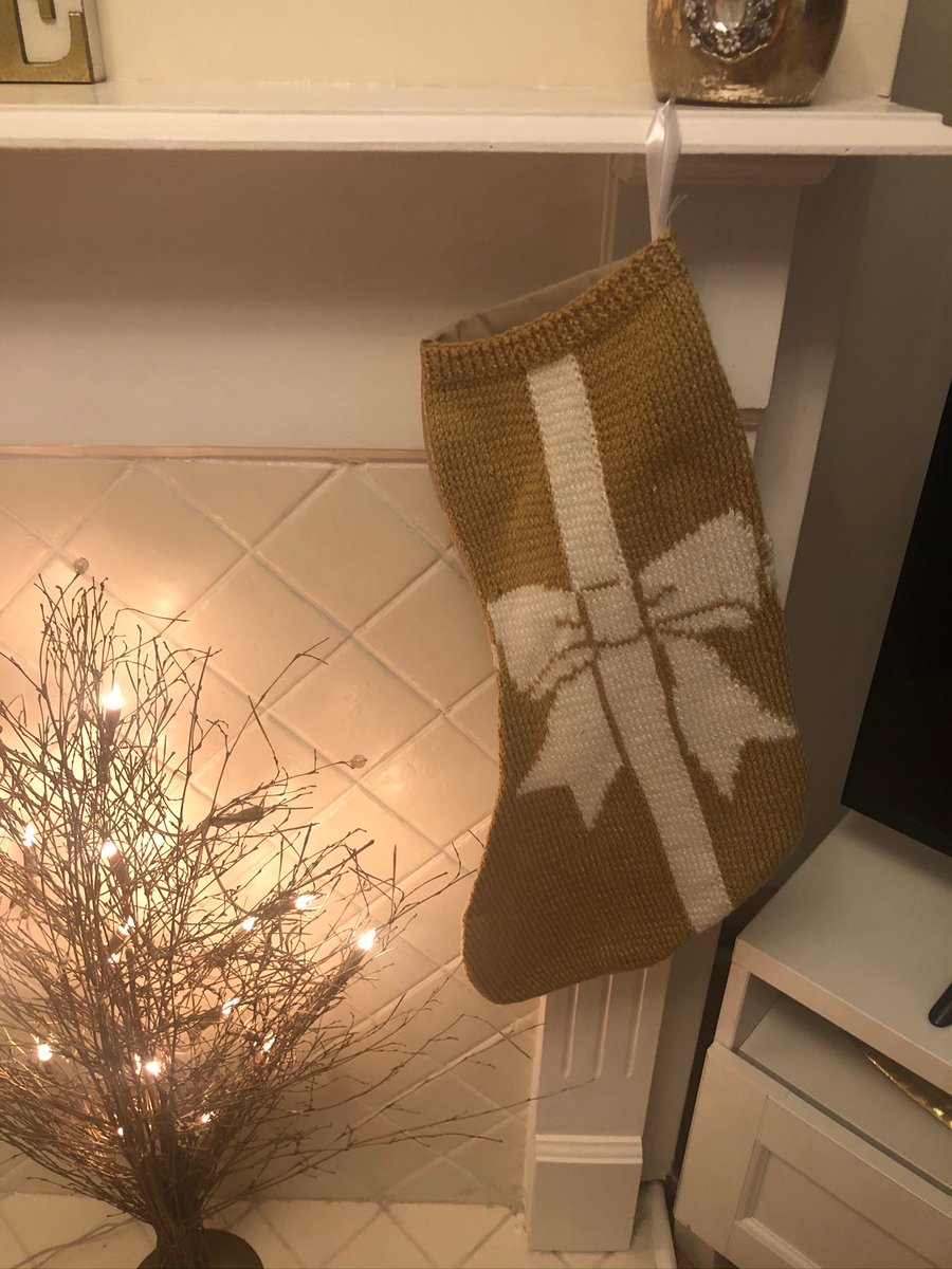 Hand knitted Christmas Stocking 