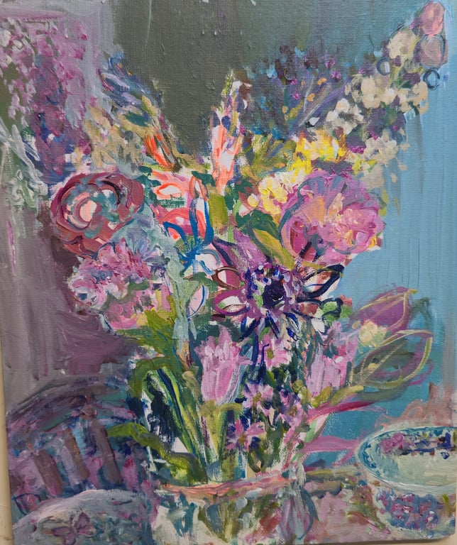 Song of Summer ( Cornwood Cottage Blooms) painting 