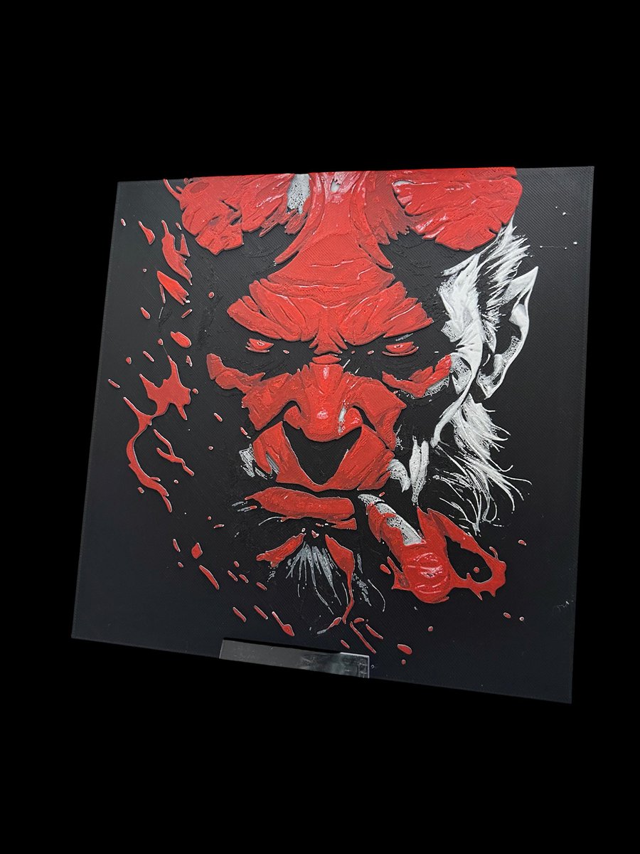 Hellboy 3D Printed Fan, Wall Art