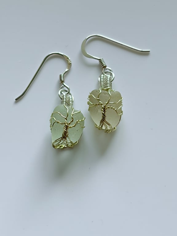 Coastal Sea Glass Earrings – Genuine Scottish Beach Glass – Ocean Inspired Gift