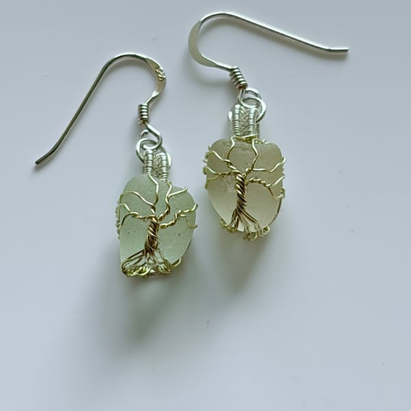 Coastal Sea Glass Earrings – Genuine Scottish Beach Glass – Ocean Inspired Gift