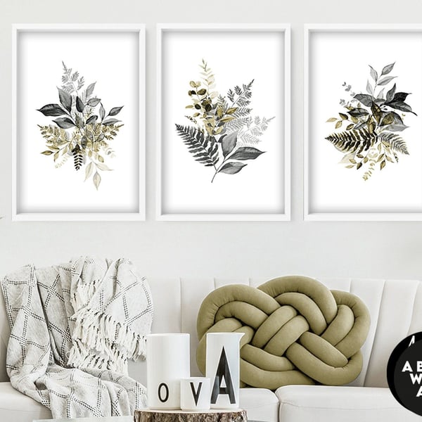 Botanical Illustration art prints, Greenery home decor gift, tropical wall art s