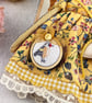 Sappho,  A Tiny Hand Embroidered Goldfinch Folk Art Doll - Image 7