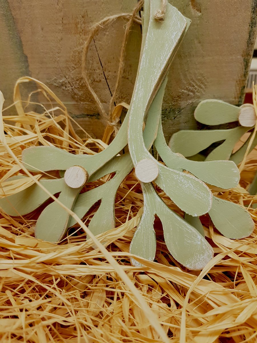 Mistletoe Christmas Party. Crafted from recycled wood. Small and Large options.