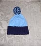 Childs Hat in Pale and Navy Blue - Image 1