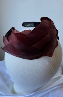 Capucine - Brown Feather Fascinator - Special Occasion - Wedding Guest