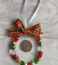 Beaded Ring Christmas Decoration with Christmas Tree - Image 6