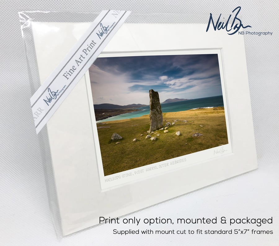 Macleod's Stone, West Harris, Outer Hebrides - A6 (7" x 5") Unframed Print