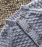 16" Patterned Baby Boys Round Neck Cardigan (Cloudy Blue) - Image 5