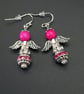 Howlite and Crystal Angel Earrings - Image 3