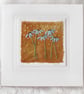 RUST PRINTED EMBROIDERED CARD FLORAL - Image 1