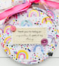 Thank You For Being Part Of My Story,  Rainbow Teacher Gift,  Personalised Hoop  - Image 2