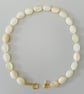 Elegant Cream Gemstone Beaded Necklace - Handmade Statement Jewellery