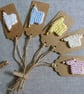 Cream Gift Tag with Tiny Knitted Jumper, gifts for NEW BABIES or KNITTERS - Image 4