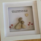 Mother's Day Pebble Artwork Frame, Mum's Gift for Birthday, Personalised Handmad