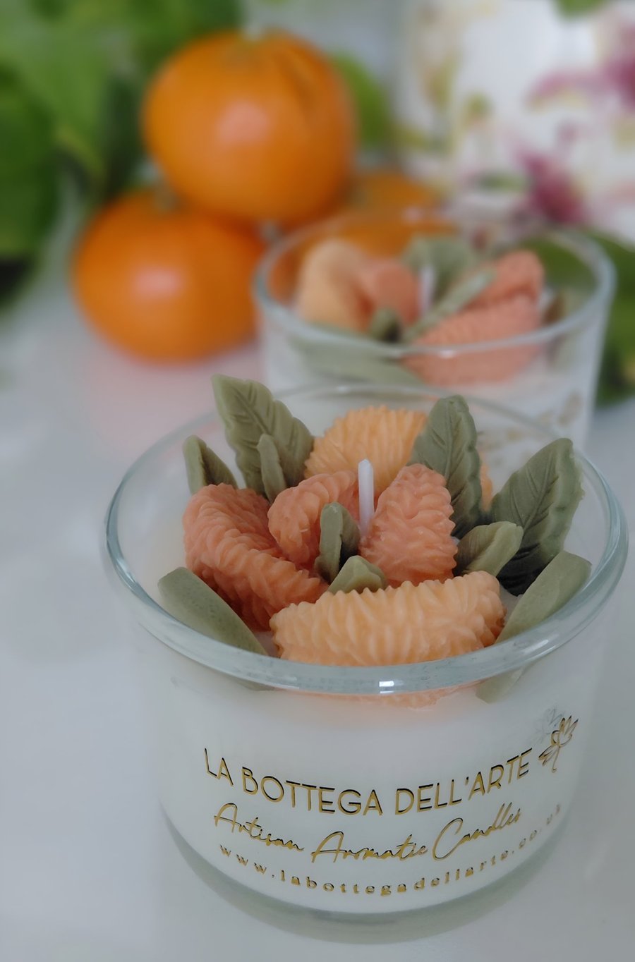 Image of Lime Basil and Mandarin Scented Soy Candle Vegan Friendly Handcrafted