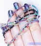 Dainty handmade black spinel and sterling silver lobster clasp bracelet - Image 9