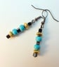 Hematite And Turquoise Earrings - Handmade In Devon - Seconds Sunday - Image 9